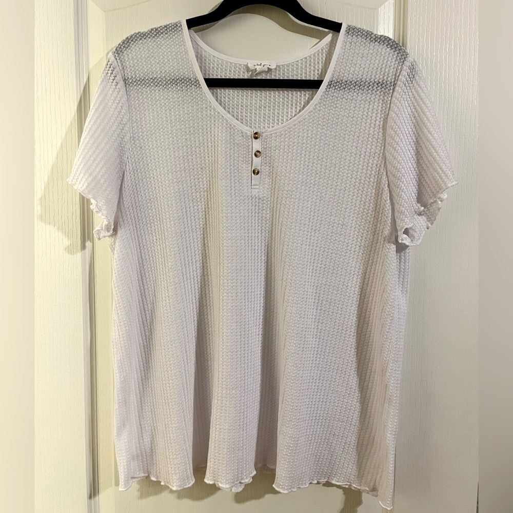 👚 Tribal Jeans Casual White Short Sleeve Top